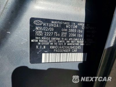 Zdjęcie 12 z 12 samochodu: 2010 HYUNDAI ELANTRA GLS VIN:KMHDU4ADXAU940245 - miniatura