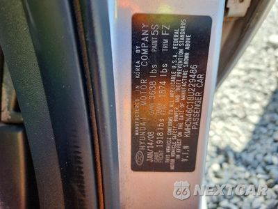 Zdjęcie 12 z 12 samochodu: 2008 HYUNDAI ACCENT GLS VIN:KMHCN46C18U229486 - miniatura
