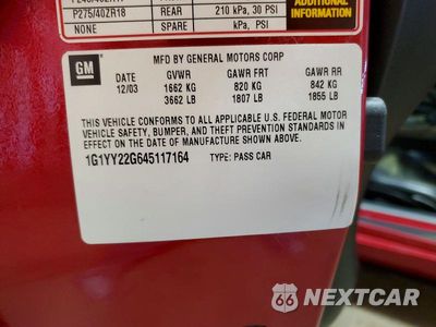Zdjęcie 12 z 12 samochodu: 2004 CHEVROLET CORVETTE VIN:1G1YY22G645117164 - miniatura