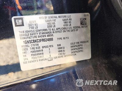 Zdjęcie 12 z 12 samochodu: 2015 CHEVROLET TAHOE C1500 LT VIN:1GNSCBKC3FR624888 - miniatura