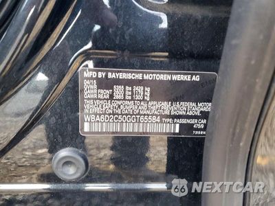 Zdjęcie 12 z 12 samochodu: 2016 BMW 640 XI GRAN COUPE VIN:WBA6D2C50GGT65584 - miniatura