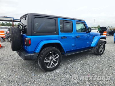 Trzecie zdjęcie samochodu z tyłu: 2024 JEEP WRANGLER 4XE VIN:1C4RJXN61RW146606 - miniatura