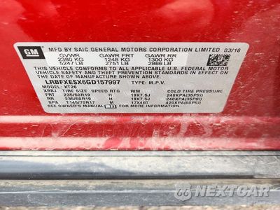 Zdjęcie 14 z 14 samochodu: 2016 BUICK ENVISION PREMIUM VIN:LRBFXESX6GD157997 - miniatura