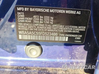 Zdjęcie 12 z 12 samochodu: 2015 BMW 528 I VIN:WBA5A5C55FD523486 - miniatura