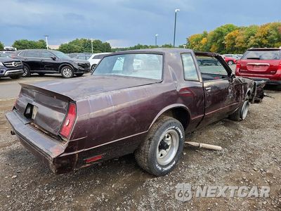 Trzecie zdjęcie samochodu z tyłu: 1985 CHEVROLET MONTE CARLO VIN:1G1GZ37G2FR213067 - miniatura