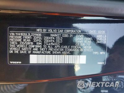 Zdjęcie 14 z 14 samochodu: 2020 VOLVO XC40 T5 INSCRIPTION VIN:YV4162UL2L2311406 - miniatura
