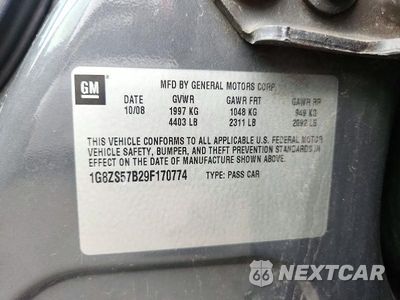 Zdjęcie 12 z 12 samochodu: 2009 SATURN AURA XE VIN:1G8ZS57B29F170774 - miniatura