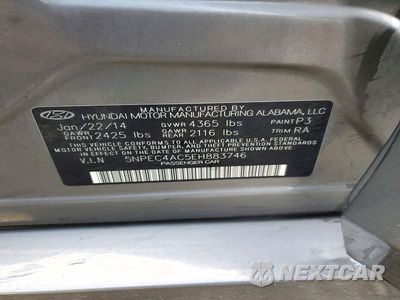Zdjęcie 12 z 12 samochodu: 2014 HYUNDAI SONATA SE VIN:5NPEC4AC5EH883746 - miniatura