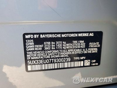 Zdjęcie 13 z 13 samochodu: 2026 BMW X5 M60I VIN:5UX33EU07T9300239 - miniatura