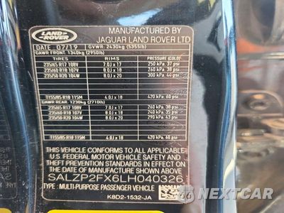Zdjęcie 14 z 14 samochodu: 2020 LAND ROVER RANGE ROVER EVOQUE SE VIN:SALZP2FX6LH040326 - miniatura
