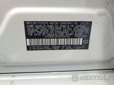 Zdjęcie 12 z 12 samochodu: 2012 LEXUS IS 350 VIN:JTHCE5C2XC5002160 - miniatura
