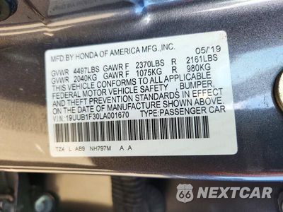 Zdjęcie 12 z 12 samochodu: 2020 ACURA TLX VIN:19UUB1F30LA001670 - miniatura