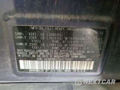 Zdjęcie 12 z 12 samochodu: 2014 SUBARU OUTBACK 2.5I PREMIUM VIN:4S4BRBEC2E3239497 - miniatura