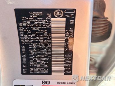 Zdjęcie 12 z 12 samochodu: 2019 TOYOTA COROLLA LE VIN:2T1BURHEXKC157254 - miniatura
