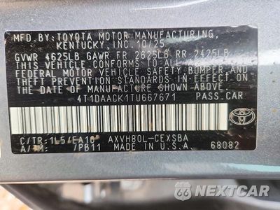 Zdjęcie 12 z 12 samochodu: 2026 TOYOTA CAMRY SE VIN:4T1DAACK1TU667671 - miniatura