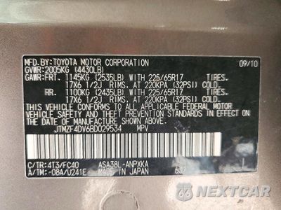Zdjęcie 13 z 13 samochodu: 2011 TOYOTA RAV4 BASE VIN:JTMZF4DV6BD029534 - miniatura