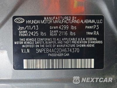 Zdjęcie 12 z 12 samochodu: 2013 HYUNDAI SONATA GLS VIN:5NPEB4AC2DH674370 - miniatura