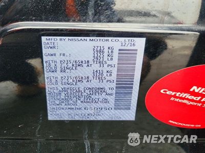 Zdjęcie 13 z 13 samochodu: 2017 NISSAN PATHFINDER SV VIN:5N1DR2MM3HC650950 - miniatura
