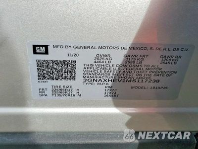 Zdjęcie 14 z 14 samochodu: 2021 CHEVROLET EQUINOX LS VIN:3GNAXHEV1MS117238 - miniatura