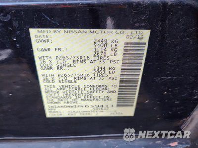 Zdjęcie 13 z 13 samochodu: 2015 NISSAN XTERRA PRO-4X VIN:5N1AN0NW1FN659411 - miniatura