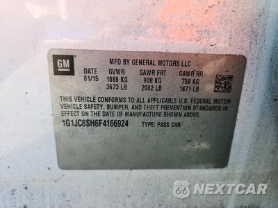 Zdjęcie 12 z 12 samochodu: 2015 CHEVROLET SONIC LT VIN:1G1JC6SH6F4166924 - miniatura