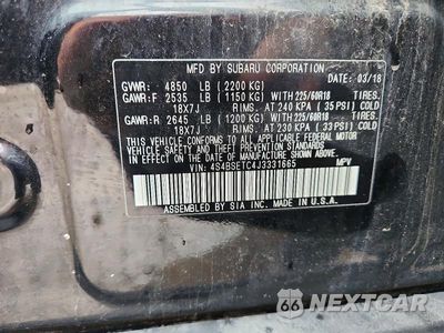 Zdjęcie 13 z 13 samochodu: 2018 SUBARU OUTBACK TOURING VIN:4S4BSETC4J3331665 - miniatura