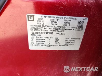 Zdjęcie 14 z 14 samochodu: 2012 GMC TERRAIN SLT VIN:2GKFLVEKXC6227690 - miniatura