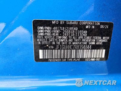 Zdjęcie 12 z 12 samochodu: 2024 SUBARU IMPREZA RS VIN:JF1GUHHC7R8394844 - miniatura