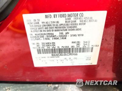 Zdjęcie 13 z 13 samochodu: 2020 FORD ECOSPORT SE VIN:MAJ6S3GL0LC390466 - miniatura