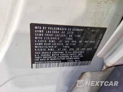 Zdjęcie 12 z 12 samochodu: 2017 VOLKSWAGEN TIGUAN S VIN:WVGBV7AX5HK023428 - miniatura