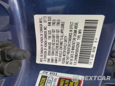 Zdjęcie 12 z 12 samochodu: 2013 HONDA CR-V EX VIN:2HKRM3H5XDH520437 - miniatura