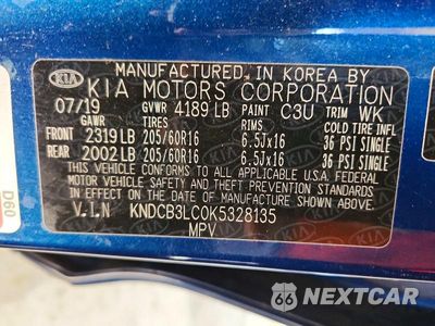 Zdjęcie 14 z 14 samochodu: 2019 KIA NIRO LX VIN:KNDCB3LC0K5328135 - miniatura
