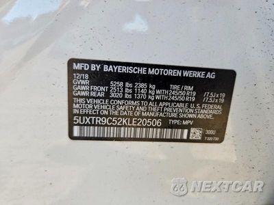 Zdjęcie 13 z 13 samochodu: 2019 BMW X3 XDRIVE30I VIN:5UXTR9C52KLE20506 - miniatura