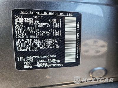 Zdjęcie 12 z 12 samochodu: 2018 NISSAN ARMADA SL VIN:JN8AY2ND3J9057864 - miniatura