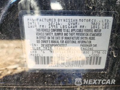 Zdjęcie 13 z 13 samochodu: 2017 NISSAN SENTRA S VIN:3N1AB7AP6HY242217 - miniatura