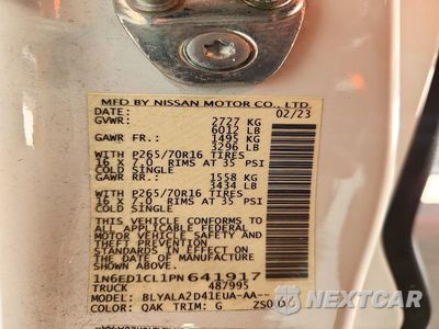 Zdjęcie 13 z 13 samochodu: 2023 NISSAN FRONTIER S VIN:1N6ED1CL1PN641917 - miniatura