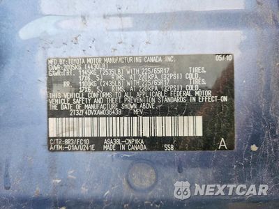 Zdjęcie 13 z 13 samochodu: 2010 TOYOTA RAV4 BASE VIN:2T3ZF4DVXAW036438 - miniatura