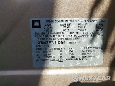 Zdjęcie 13 z 13 samochodu: 2018 CHEVROLET EQUINOX LT VIN:2GNAXSEV6J6163428 - miniatura