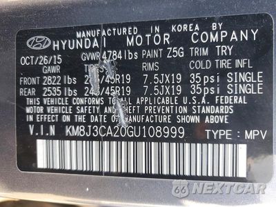 Zdjęcie 14 z 14 samochodu: 2016 HYUNDAI TUCSON LIMITED VIN:KM8J3CA20GU108999 - miniatura