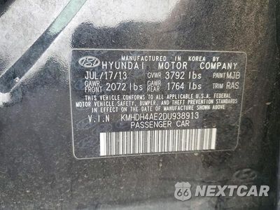 Zdjęcie 13 z 13 samochodu: 2013 HYUNDAI ELANTRA GLS VIN:KMHDH4AE2DU938913 - miniatura
