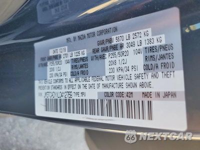 Zdjęcie 13 z 13 samochodu: 2020 MAZDA CX-9 GRAND TOURING VIN:JM3TCADYXL0412769 - miniatura