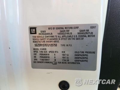 Zdjęcie 13 z 13 samochodu: 2007 SATURN OUTLOOK XE VIN:5GZER13767J125758 - miniatura