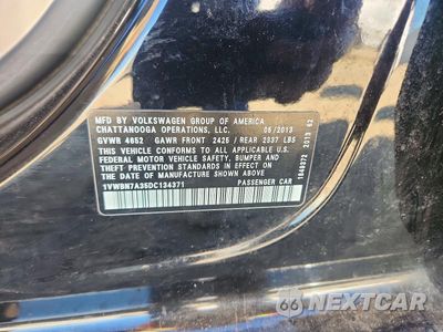 Zdjęcie 12 z 12 samochodu: 2013 VOLKSWAGEN PASSAT SE VIN:1VWBN7A35DC134371 - miniatura