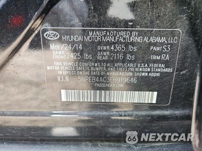 Zdjęcie 13 z 13 samochodu: 2014 HYUNDAI SONATA GLS VIN:5NPEB4AC3EH919646 - miniatura