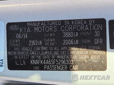 Zdjęcie 13 z 13 samochodu: 2015 KIA FORTE LX VIN:KNAFK4A65F5296303 - miniatura