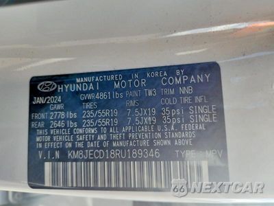 Zdjęcie 13 z 13 samochodu: 2024 HYUNDAI TUCSON LIMITED VIN:KM8JECD18RU189346 - miniatura