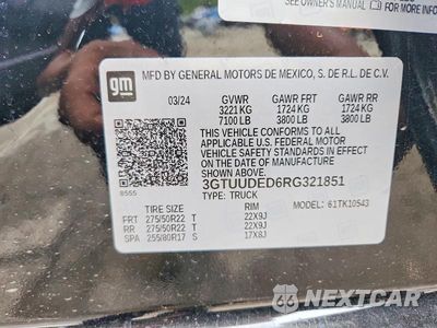 Zdjęcie 13 z 13 samochodu: 2024 GMC SIERRA K1500 SLT VIN:3GTUUDED6RG321851 - miniatura