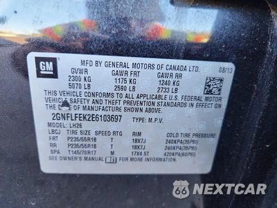 Zdjęcie 12 z 12 samochodu: 2014 CHEVROLET EQUINOX LT VIN:2GNFLFEK2E6103697 - miniatura