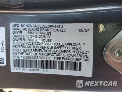Zdjęcie 12 z 12 samochodu: 2025 ACURA INTEGRA TYPE S VIN:19UDE5G93SA000383 - miniatura