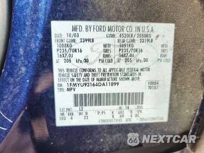 Zdjęcie 13 z 13 samochodu: 2004 FORD ESCAPE XLT VIN:1FMYU93164DA11899 - miniatura